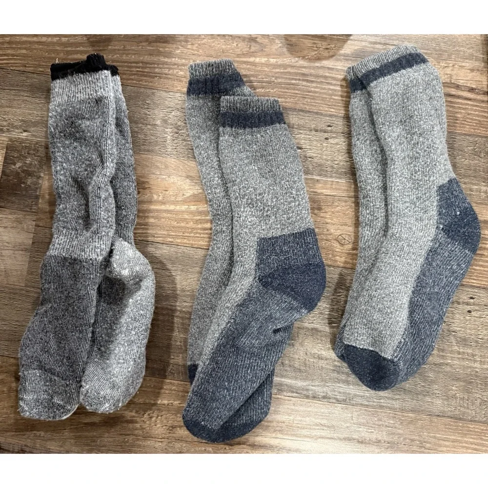New 7x Northeast Outfitters Cozy Cabin Men's‎ Brushed Heat Socks Gray Tan Black